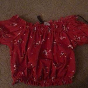 Floral Red CropTop💕